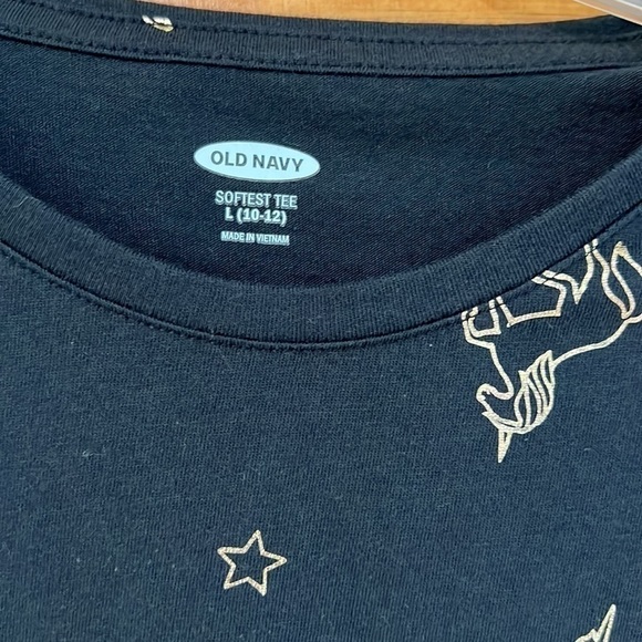 Old Navy Black and Gold Unicorn Shirt - Picture 2 of 3